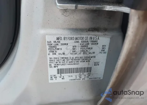 2004 Ford Escape Xls from USA, damaged, VIN 1FMYU02114KA38341